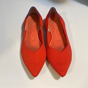 Rothy flame pink point shoes 9.5